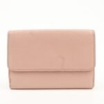 MIU MIU Leather Double Hook Bi-fold Wallet Pink Gold Hardware Used - 图片 2