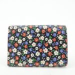 MIU MIU Leather Wallet Compact Flower Black Multicolor Used - 图片 2