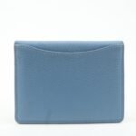 MIU MIU Vitello Dino Leather Card Case Light Blue 5MF031 Used - 图片 2