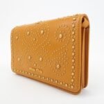 MIU MIU Leather Studs Chain Wallet Shoulder Bag Brown 5BP006 Used - 图片 3