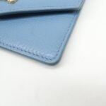 MIU MIU Vitello Dino Leather Card Case Light Blue 5MF031 Used - 图片 7