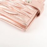 MIU MIU Matelasse Leather Bi-fold Wallet Metalic Pink 5MV016 Used - 图片 7