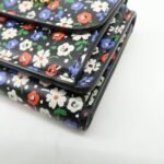 MIU MIU Leather Wallet Compact Flower Black Multicolor Used - 图片 7