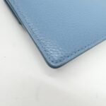 MIU MIU Vitello Dino Leather Card Case Light Blue 5MF031 Used - 图片 8