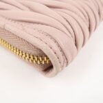 MIU MIU Matelasse Leather Round Zipper Long Wallet Pink Beige Used - 图片 8