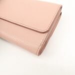 MIU MIU Leather Double Hook Bi-fold Wallet Pink Gold Hardware Used - 图片 9
