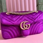 GG Velvet Small Marmont shoulder bag - 图片 6