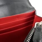 PRADA Leather Bi-Fold Long Wallet Black Silver Hardware 1MH037 Used - 图片 22