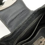 PRADA Logo Leather Shoulder Bag Hand Bag Black BR3593 Used - 图片 21