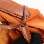 PRADA Logo Nylon Leather Shoulder Bag Crossbody Bag Orange BT0692 Used - 图片 18
