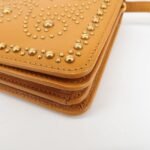 MIU MIU Leather Studs Chain Wallet Shoulder Bag Brown 5BP006 Used - 图片 10