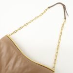 MIU MIU Leather 2Way Chain Shoulder Bag Clutch Bag Brown - 图片 7