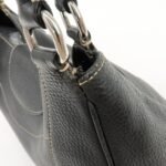 PRADA Logo Leather Shoulder Bag Hand Bag Black BR3593 Used - 图片 17