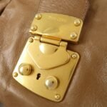 MIU MIU Leather Side Ribbon 2Way Bag Hand Bag Beige Gold - 图片 19