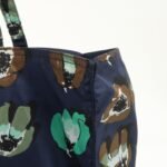 PRADA Triangle Logo Nylon Tote Bag w/Pouch Flower Print Navy B4626B Used - 图片 12