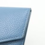 MIU MIU Vitello Dino Leather Card Case Light Blue 5MF031 Used - 图片 11