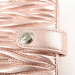 MIU MIU Matelasse Leather Bi-fold Wallet Metalic Pink 5MV016 Used - 图片 12