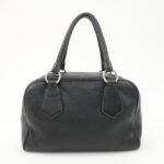 PRADA Logo Leather Hand Bag Mini Boston Bag Black BL0471 Used - 图片 2