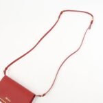 PRADA Saffiano Leather Shoulder Long Wallet Red 1M1437 - 图片 6