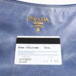 PRADA Leather Shoulder Bag Hand Bag Blue BR4984 Used - 图片 24
