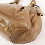 MIU MIU Leather Side Ribbon 2Way Bag Hand Bag Beige Gold - 图片 14