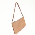 PRADA Triangle Logo Leather Shoulder Bag Hand Bag Brown Used - 图片 4