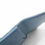 MIU MIU Vitello Dino Leather Card Case Light Blue 5MF031 Used - 图片 13