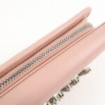 MIU MIU Matelasse Leather Tri-fold Wallet Pink Used - 图片 14