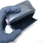 MIU MIU Leather Wallet Compact Flower Black Multicolor Used - 图片 14