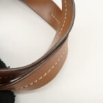 MIU MIU Leather Canvas 2Way Hand Bag Tote Bag Brown Pink 5BA085 Used - 图片 9