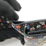 MIU MIU Leather Wallet Compact Flower Black Multicolor Used - 图片 15