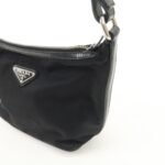 PRADA Triangle Logo Nylon Leather Shoulder Bag Hand Bag Black BR3121 Used - 图片 15