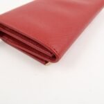 PRADA Saffiano Leather Shoulder Long Wallet Red 1M1437 - 图片 12