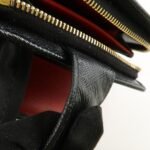 PRADA Saffiano Leather Bi-Fold Wallet Black Red Gold 1ML018 Used - 图片 21