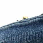 MIU MIU Denim Leather Biker 2Way Tote Bag Blue Black RN1031 Used - 图片 16