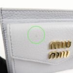 MIU MIU leather Card Case Coin Case Light Gray 5MC081 Used - 图片 16