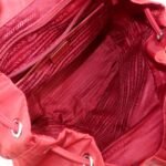 PRADA Triangle Logo Nylon Leather Backpack Ruck Sack Pink B6677 Used - 图片 21