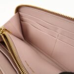 MIU MIU Matelasse Leather Round Zipper Long Wallet Pink Beige Used - 图片 17