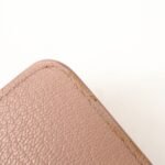 MIU MIU Leather Double Hook Bi-fold Wallet Pink Gold Hardware Used - 图片 17