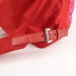 PRADA Triangle Logo Nylon Leather Backpack Ruck Sack Pink B6677 Used - 图片 7