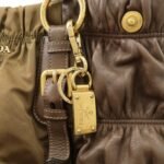 PRADA Nylon Leather 2WAY Bag Shoulder Bag Hand Bag Brown Khaki BN1793 - 图片 20