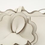 MIU MIU Leather Flower Tote Bag Hand Bag White 5BG054 Used - 图片 10