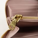 MIU MIU Matelasse Leather Round Zipper Long Wallet Pink Beige Used - 图片 19