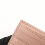 MIU MIU Leather Double Hook Bi-fold Wallet Pink Gold Hardware Used - 图片 19