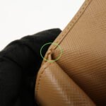 PRADA Triangle Logo Saffiano Leather Trifold Wallet Brown Used - 图片 21