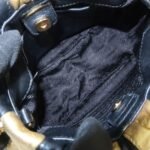 PRADA Leather Hand Bag Black Gold Hardware - 图片 18