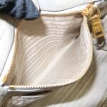 PRADA Logo Ribon Leather 2WAY Tote Bag Hand Bag Beige Gold HDW BN2245 Used - 图片 22