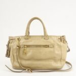 PRADA Triangle Logo VITELLOSHINE Leather 2Way Bag Beige BN1921 - 图片 2