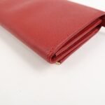 PRADA Saffiano Leather Shoulder Long Wallet Red 1M1437 - 图片 13