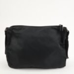 PRADA Triangle Logo Nylon Leather Shoulder bag Black - 图片 2